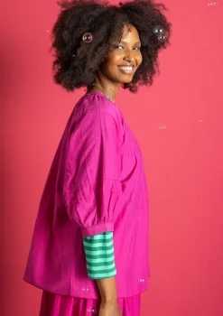 Bluse aus Baumwolle/Seide