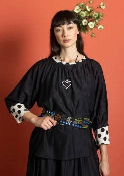 Bluse aus Baumwolle/Seide