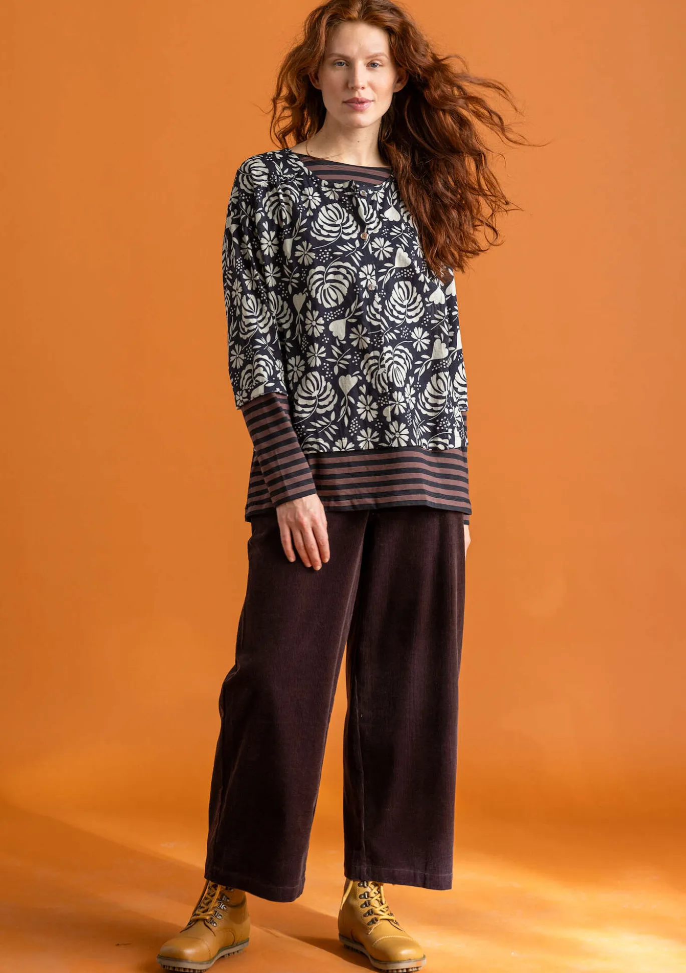 Cordhose aus Bio-Baumwolle/Elasthan