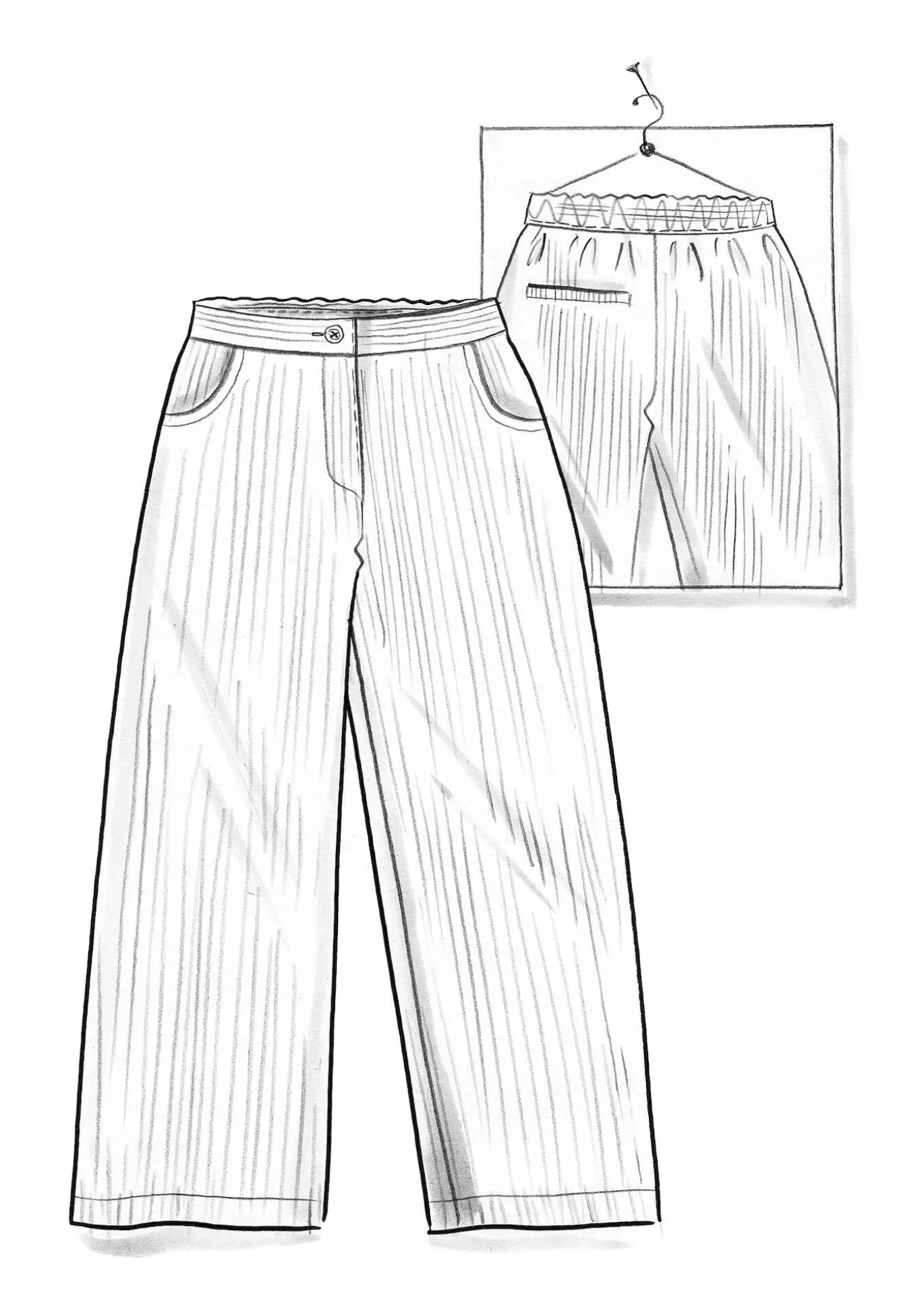 Cordhose aus Bio-Baumwolle/Elasthan