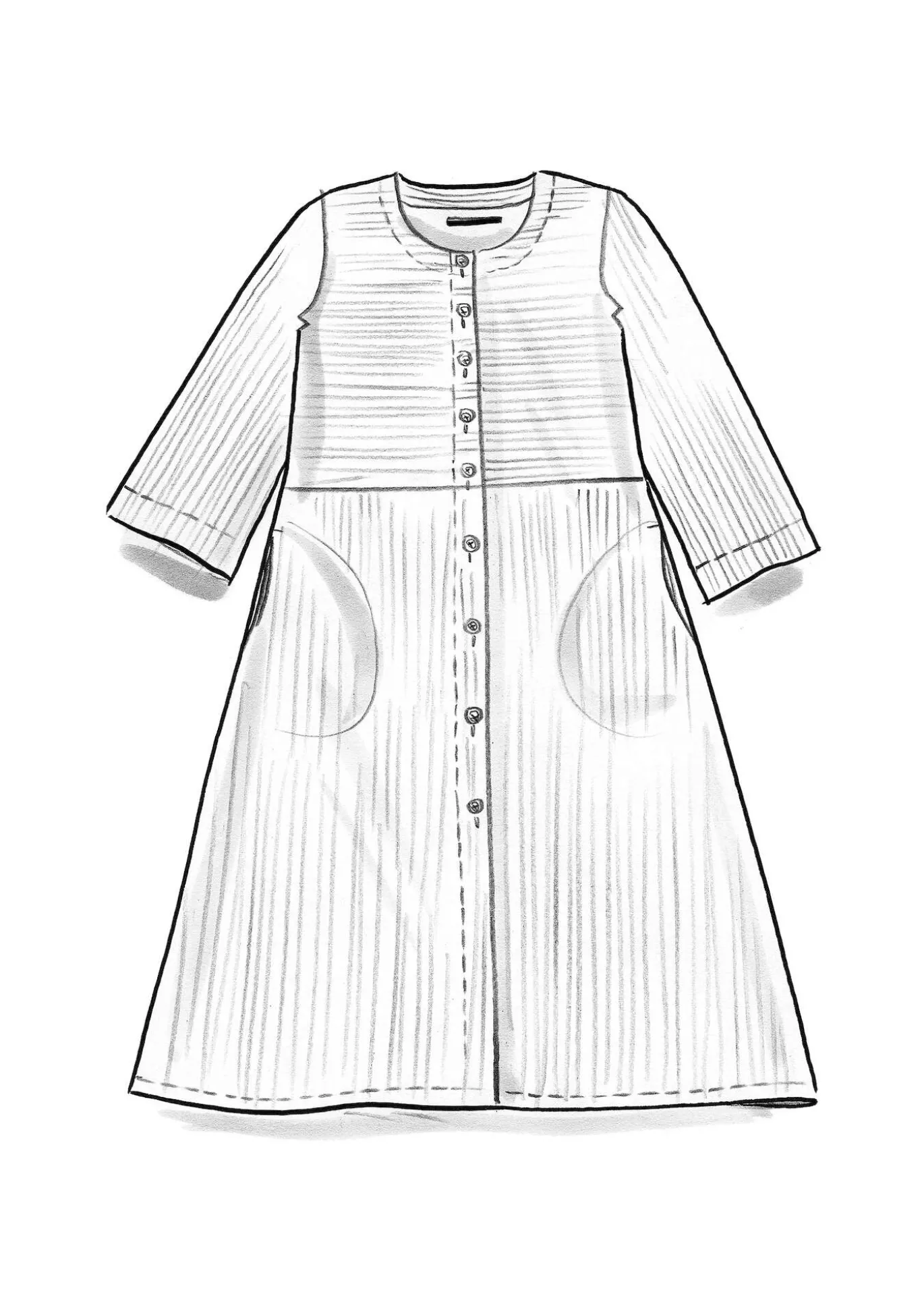 Cordkleid aus Bio-Baumwolle/Elasthan