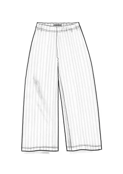 Gestreifte Jerseyhose aus Bio-Baumwolle/Modal