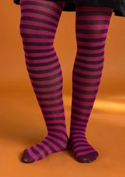 Gestreifte Strumpfhose aus Bio-Baumwolle