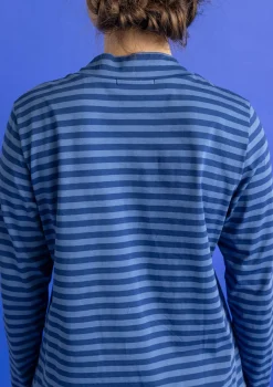 Gestreiftes Stehkragenshirt aus Bio-Baumwolle