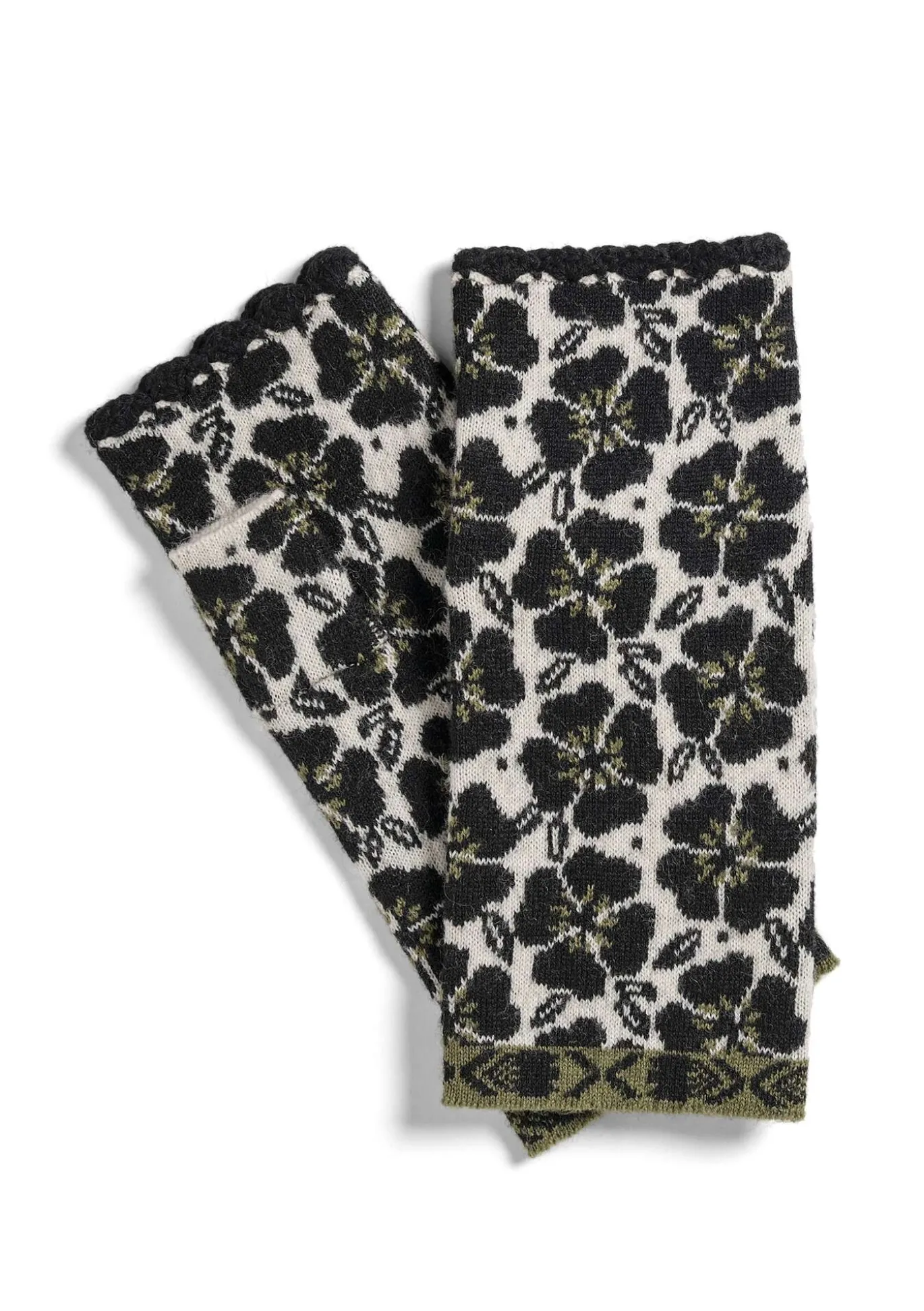 Handstulpen „Anemone“ aus Bio-Wolle