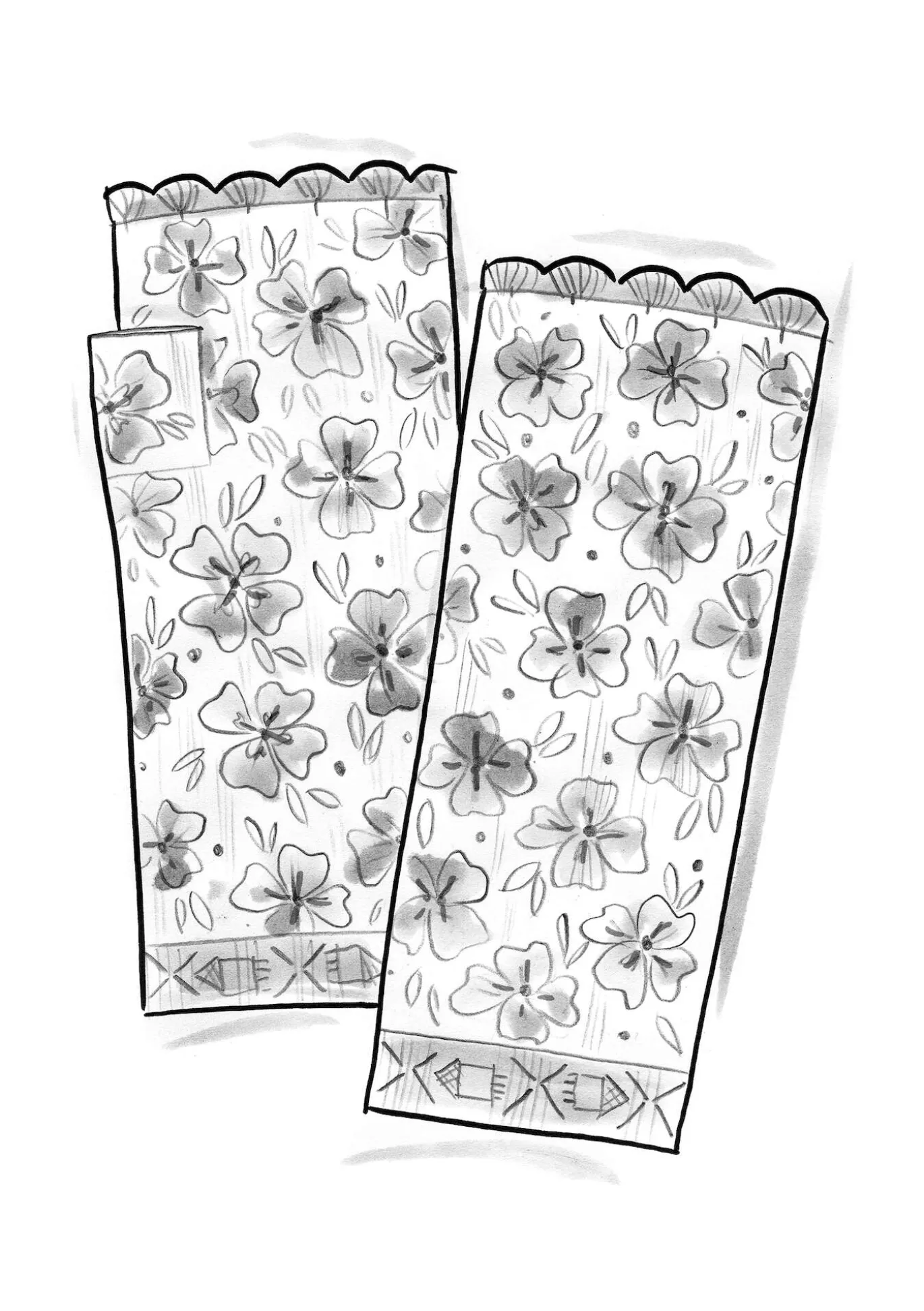 Handstulpen „Anemone“ aus Bio-Wolle