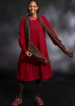 Jerseykleid aus Bio-Baumwolle/Leinen