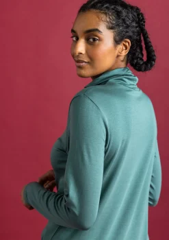 Jersey-Rollkragenshirt aus Lyocell/Elasthan