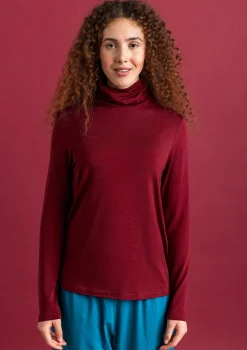 Jersey-Rollkragenshirt aus Lyocell/Elasthan