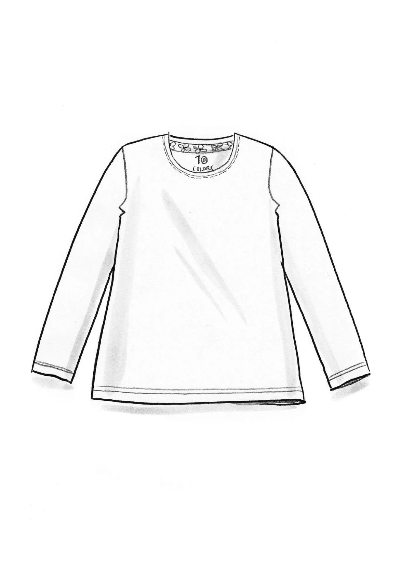 Jerseyshirt „Ylva“ aus Bio-Baumwolle/Elasthan