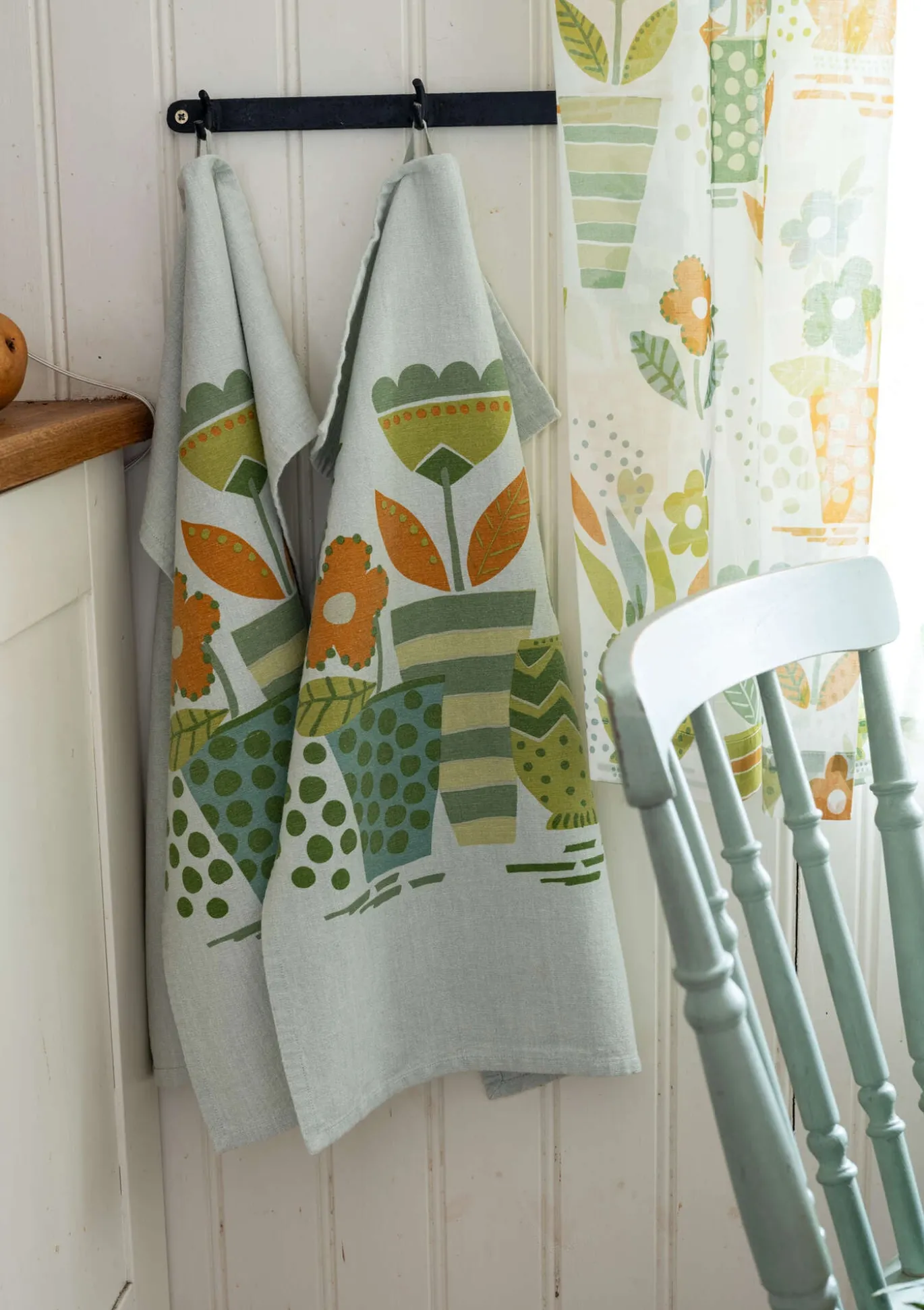 Küchentuch „Flower pots“ aus Bio-Baumwolle