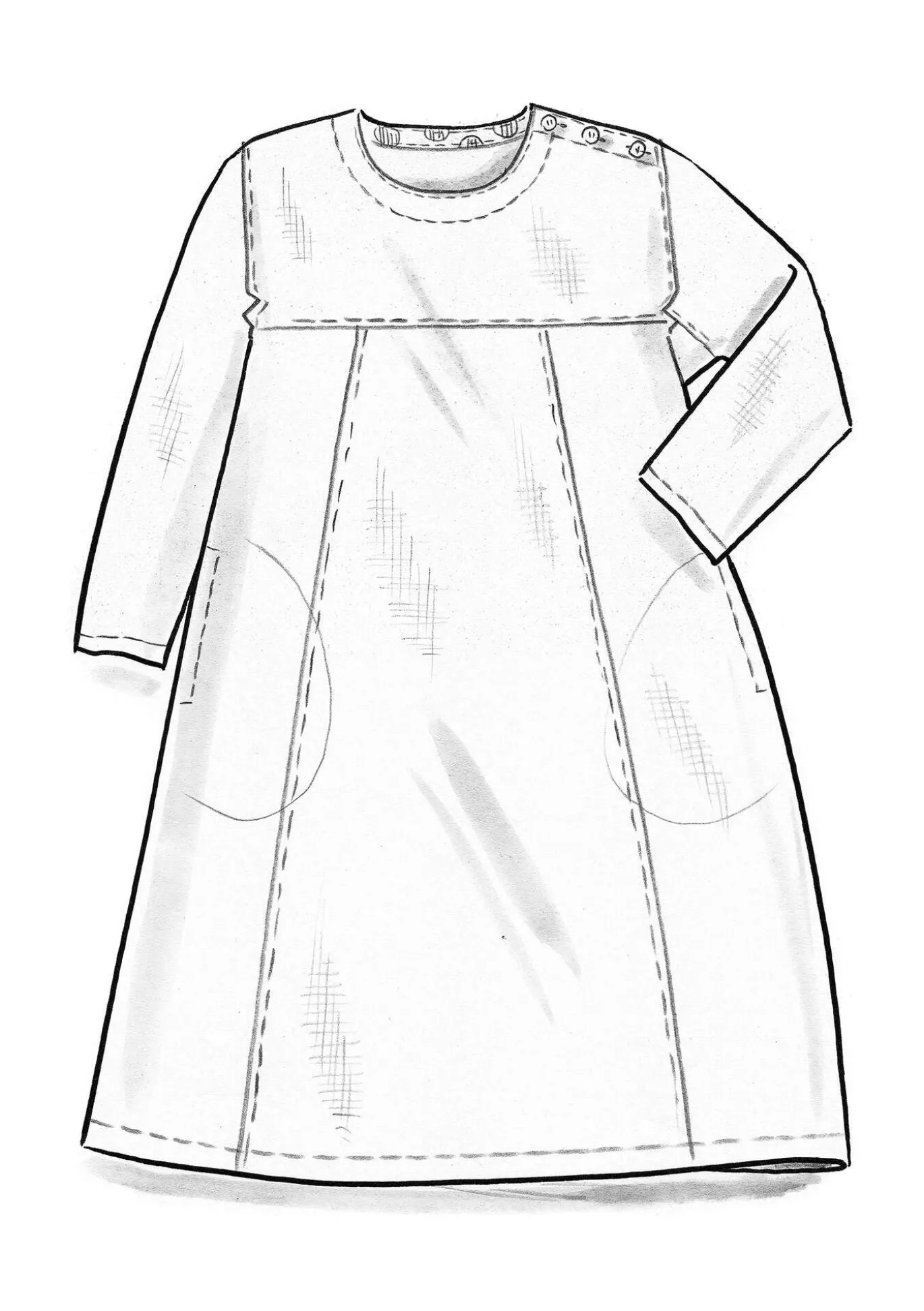 Kleid aus Leinengewebe