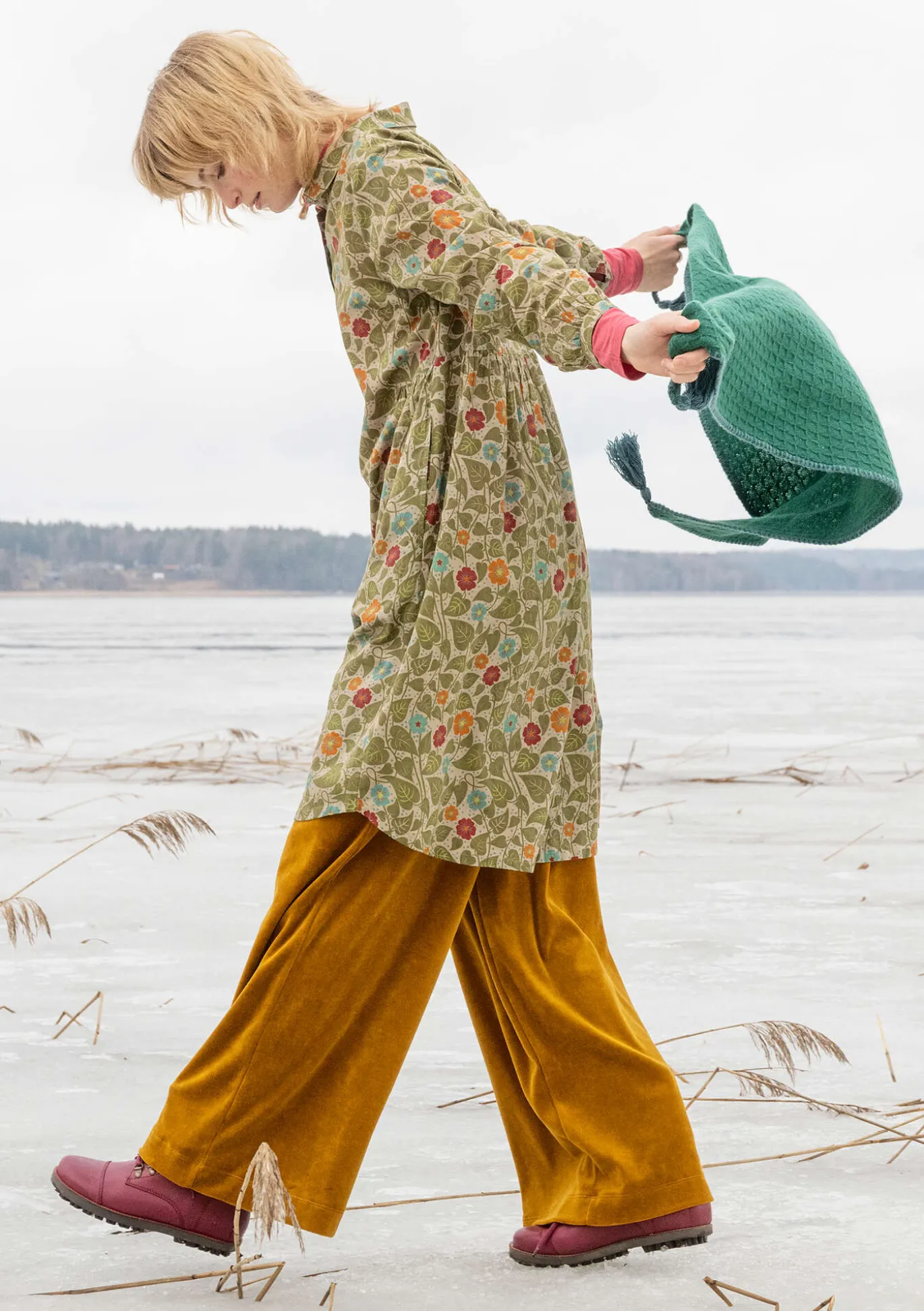 Kleid „Borealis“ aus Bio-Baumwollgewebe