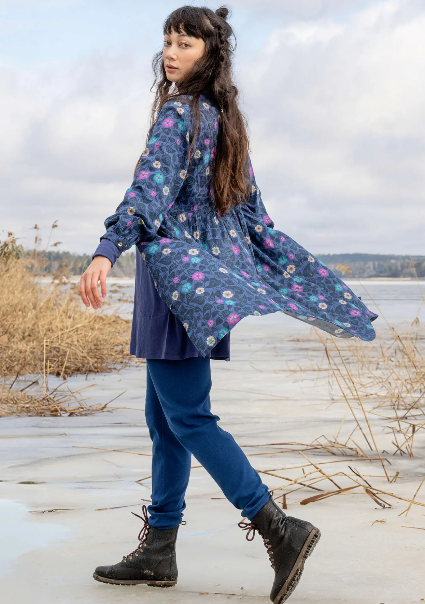 Kleid „Borealis“ aus Bio-Baumwollgewebe