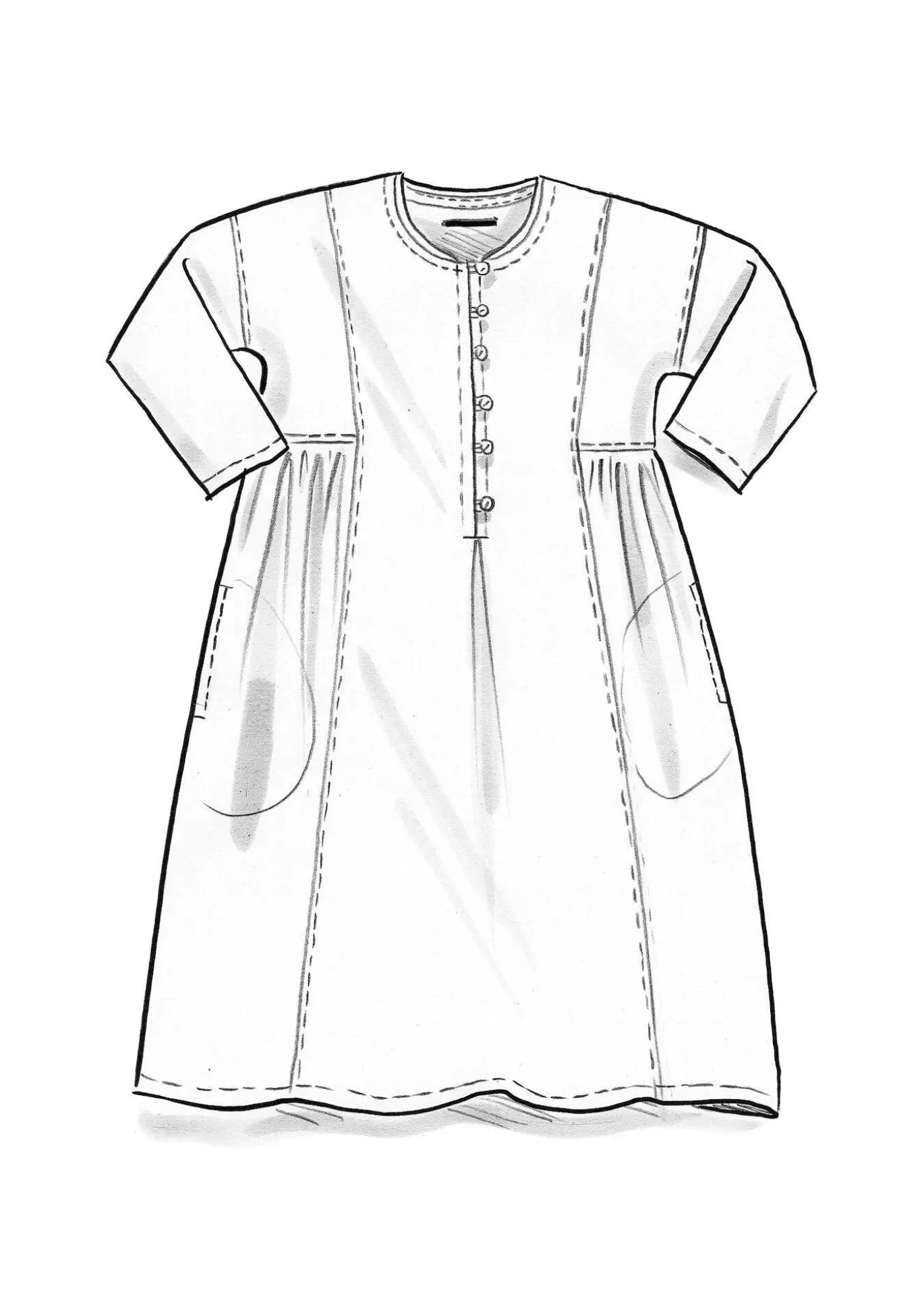 Kleid „Hedda“ aus Bio-Baumwollgewebe