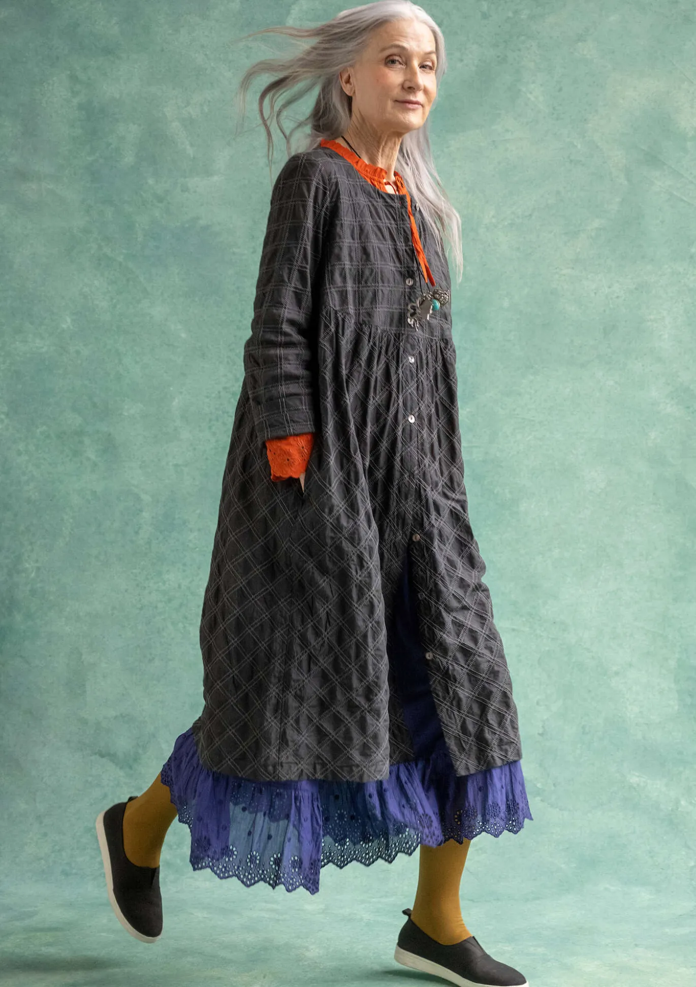 Kleid „Helga“ aus Bio-Baumwollgewebe