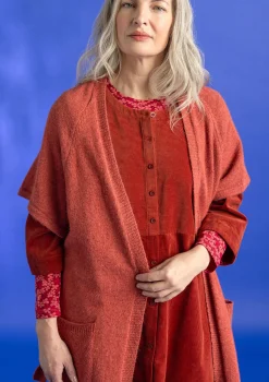 Langstrickjacke aus Alpakagemisch