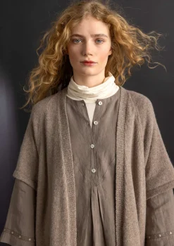 Langstrickjacke aus Alpakagemisch