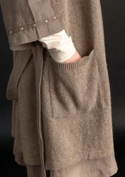 Langstrickjacke aus Alpakagemisch
