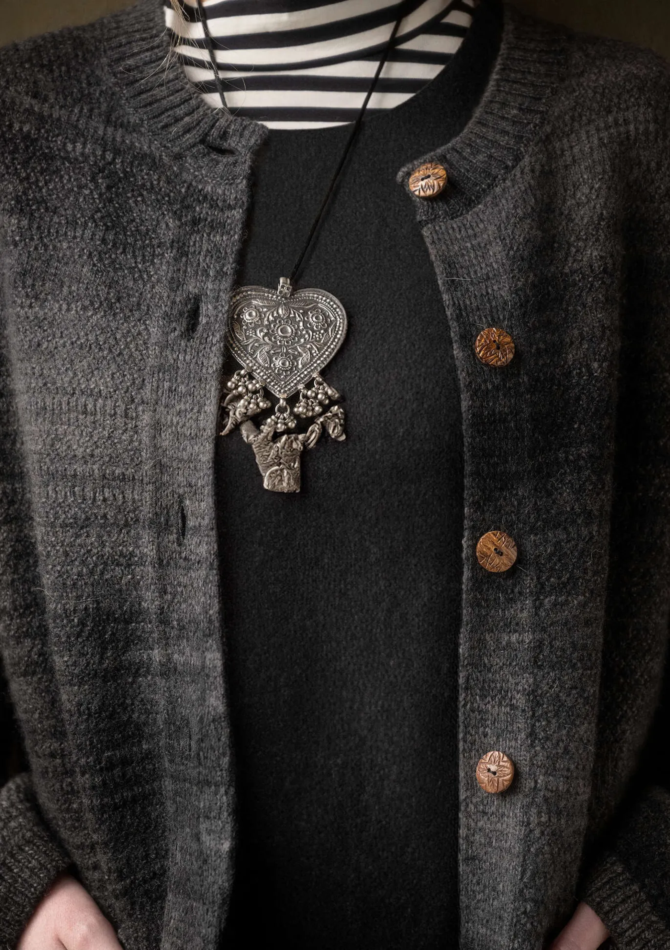 Langstrickjacke „Eckerö“ aus Space-Dye-Wolle