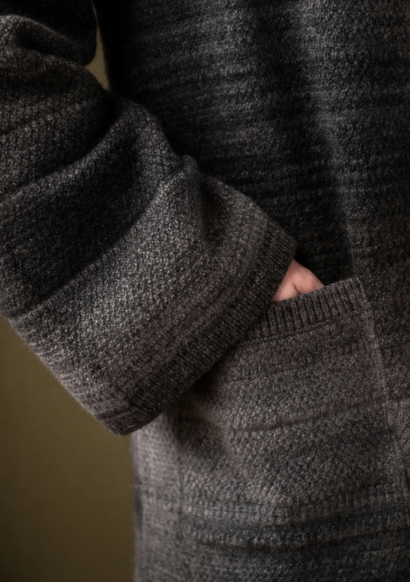 Langstrickjacke „Eckerö“ aus Space-Dye-Wolle