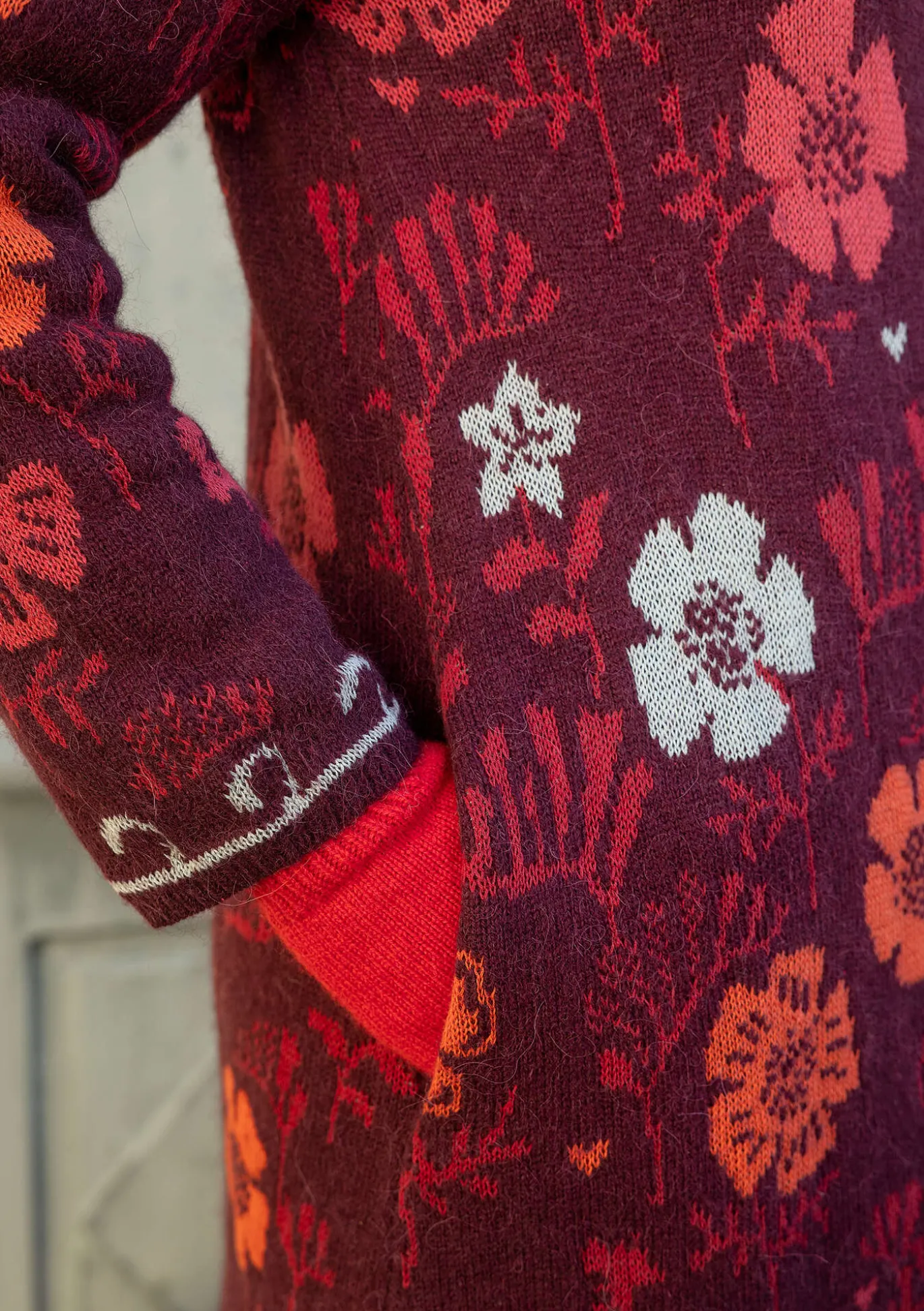 Langstrickjacke „Gnistra“ aus Bio- und Recycling-Baumwolle/Alpakawollgemisch