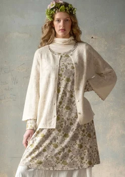 Pointelle-Strickjacke „Blomstra“ aus Bio-Wolle