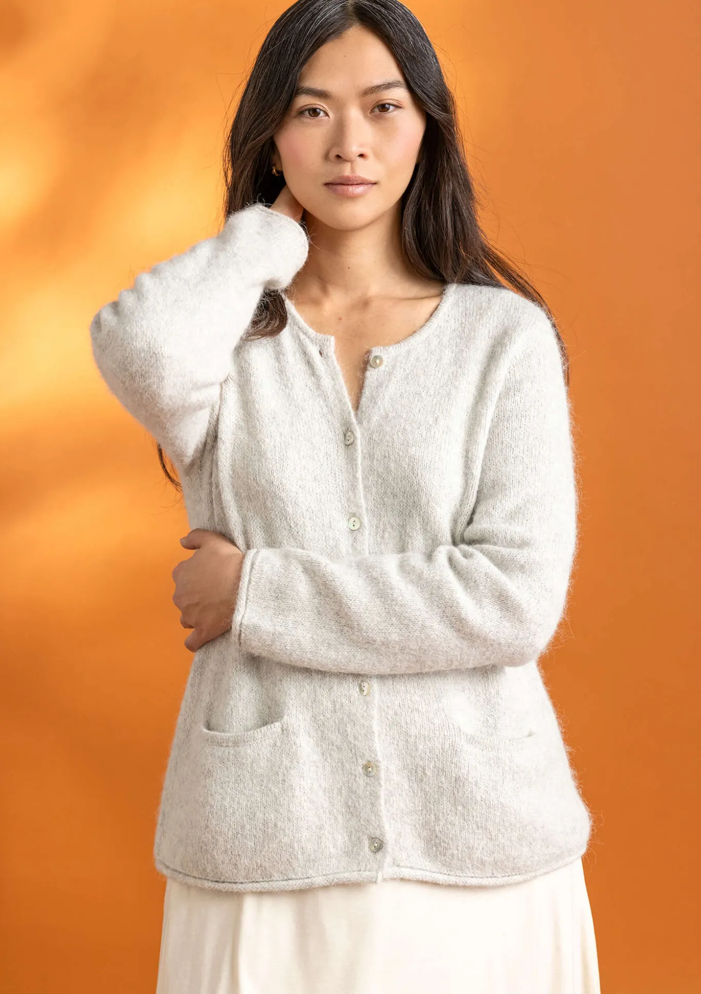 Strickjacke aus Alpakagemisch