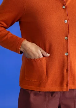 Strickjacke aus Bio-/Recycling-Baumwolle