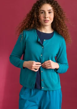 Strickjacke aus Bio-/Recycling-Baumwolle