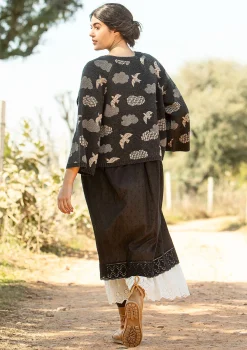 Strickjacke „Flyttfågel“ aus Recycling-Wollmischung/Recycling-Baumwolle