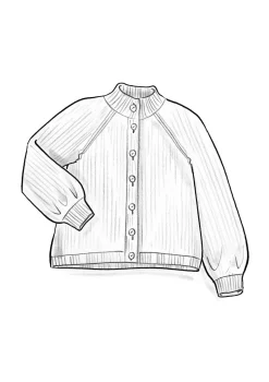 Strickjacke „Vinternatt“ aus Bio- und Recycling-Baumwolle/Alpakawollgemisch