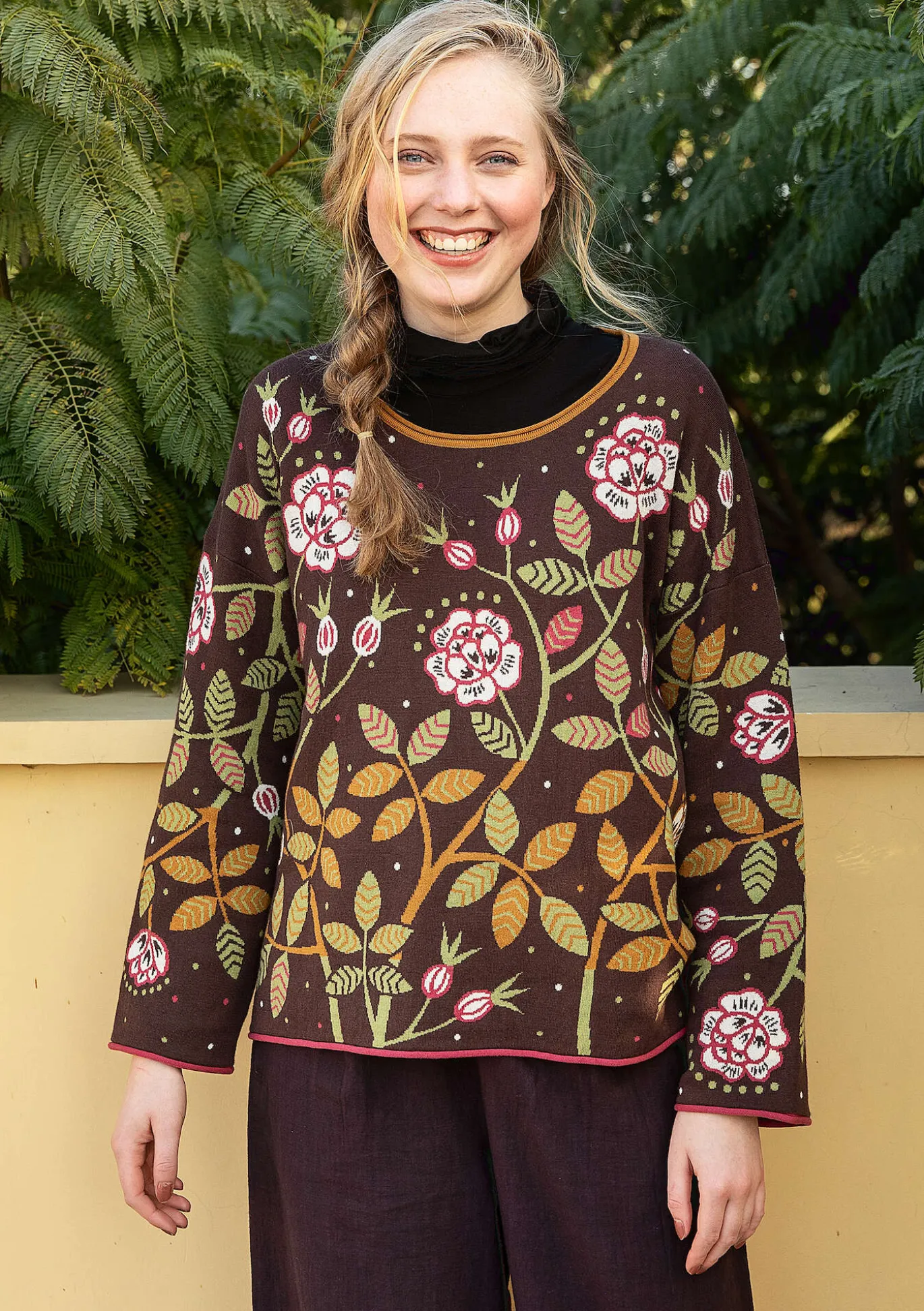 Strickpullover „Nyponros“ aus Bio-/Recycling-Baumwolle