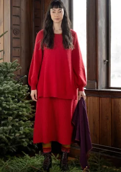 Strickrock „Vinternatt“ aus Bio- und Recycling-Baumwolle/Alpakawollgemisch