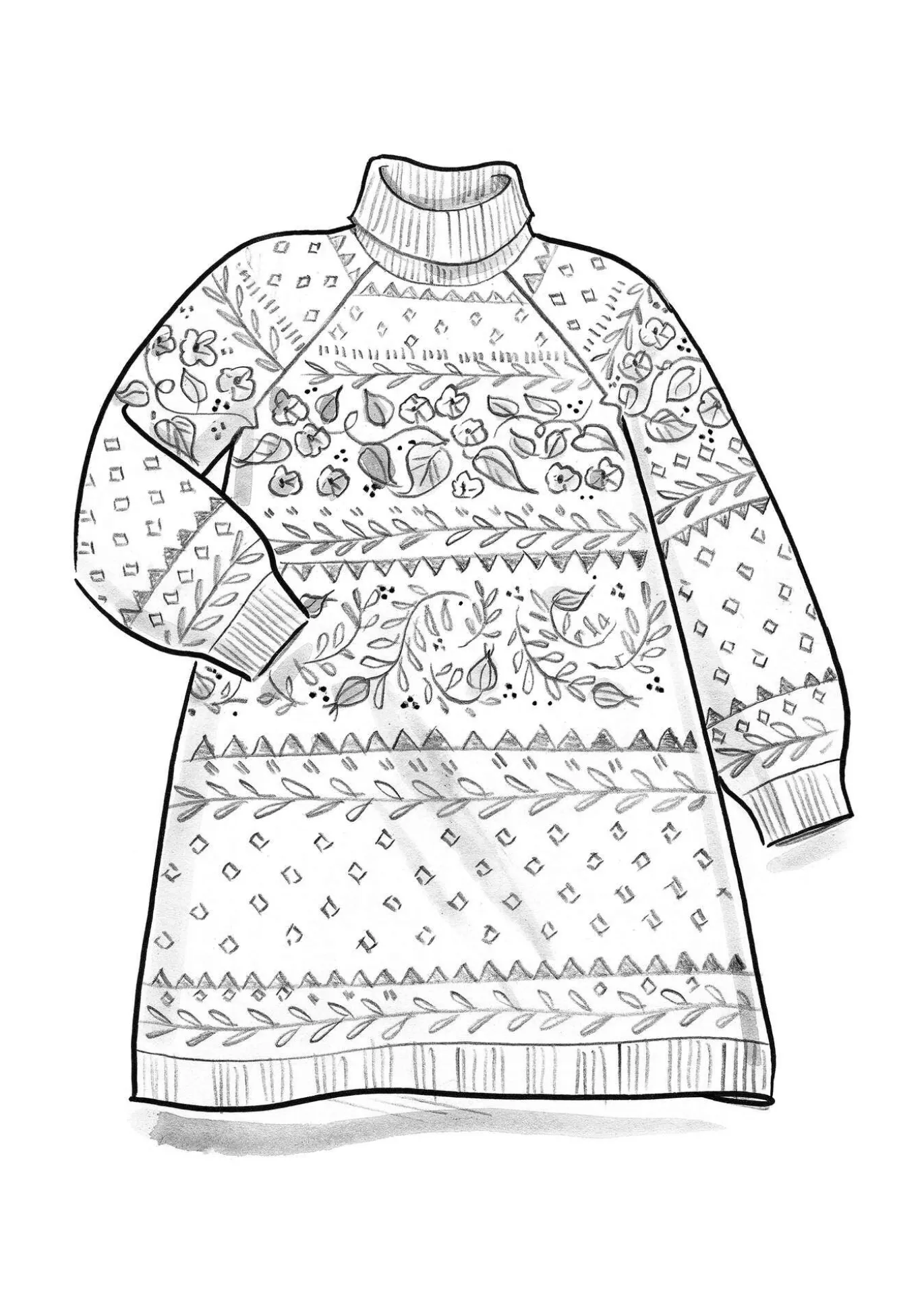 Stricktunika „Borealis“ aus Bio- und Recycling-Baumwolle/Wolle