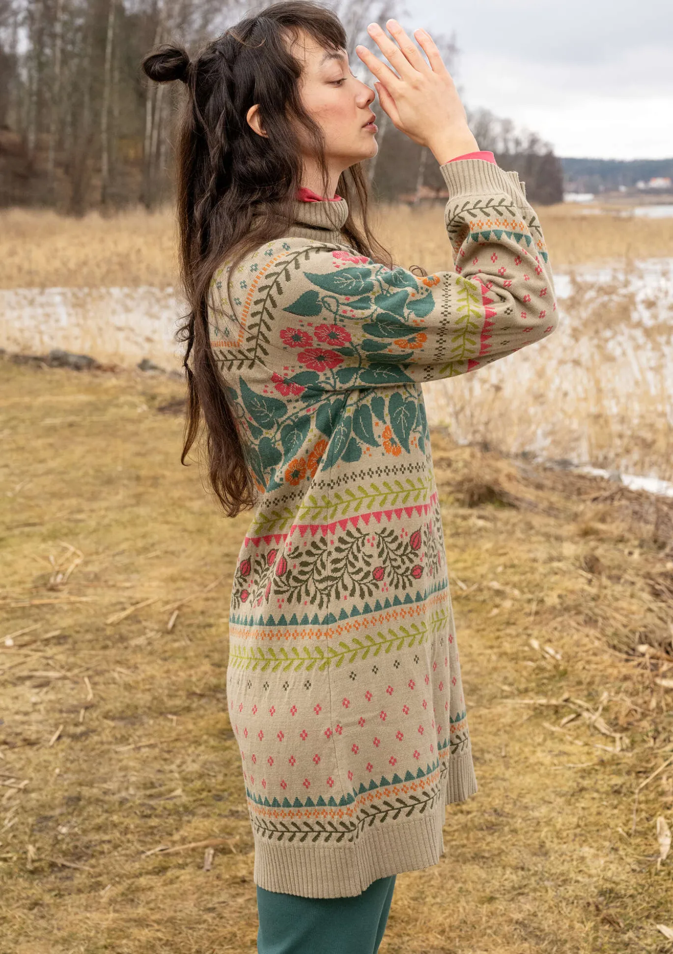 Stricktunika „Borealis“ aus Bio- und Recycling-Baumwolle/Wolle