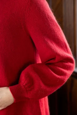 Stricktunika „Vinternatt“ aus Bio- und Recycling-Baumwolle/Alpakawollgemisch