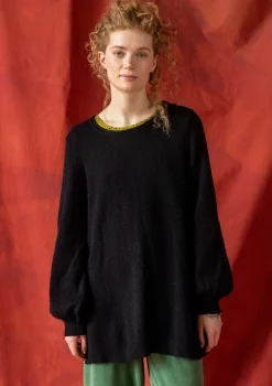 Stricktunika „Vinternatt“ aus Bio- und Recycling-Baumwolle/Alpakawollgemisch