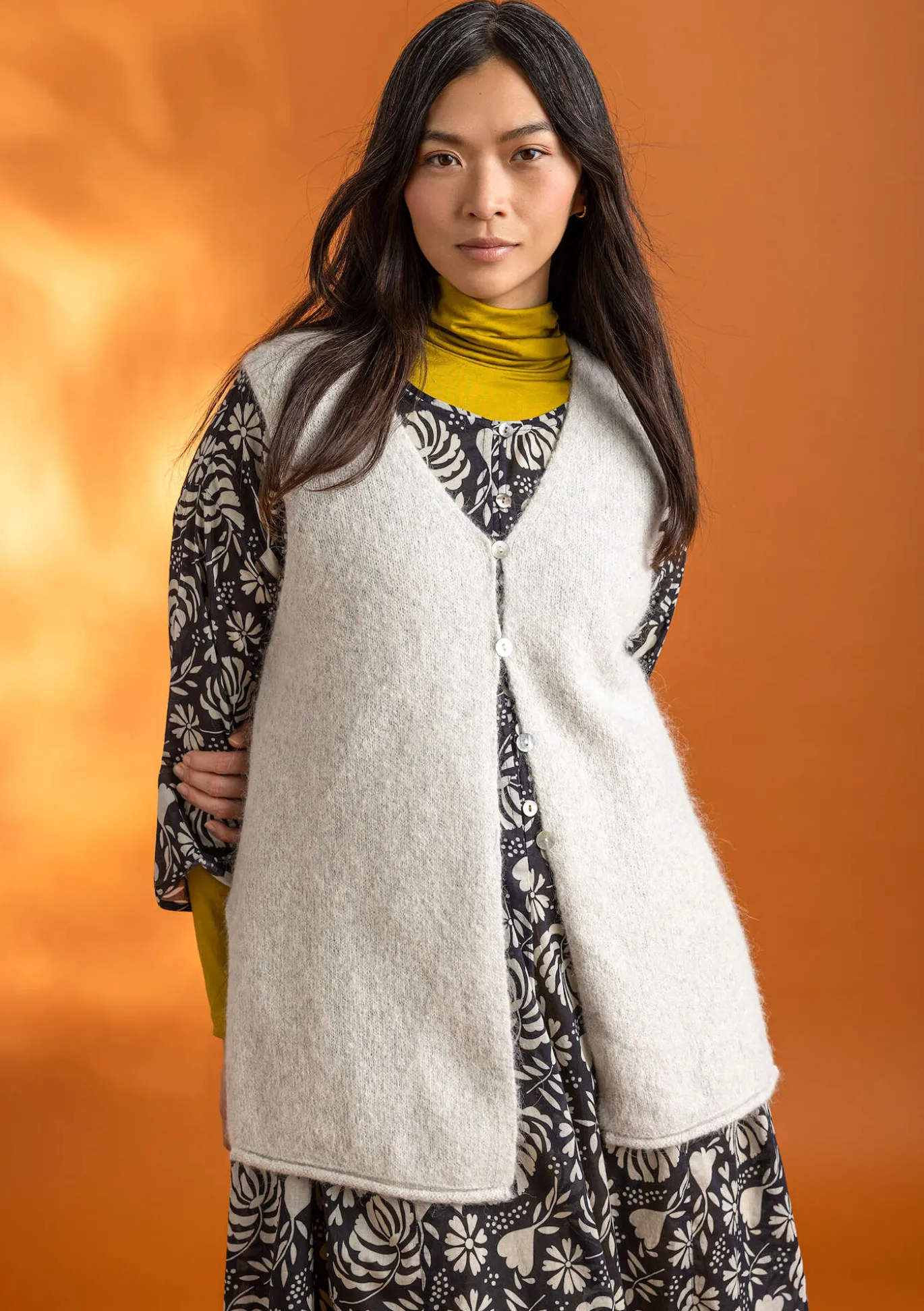 Strickweste aus Alpakagemisch