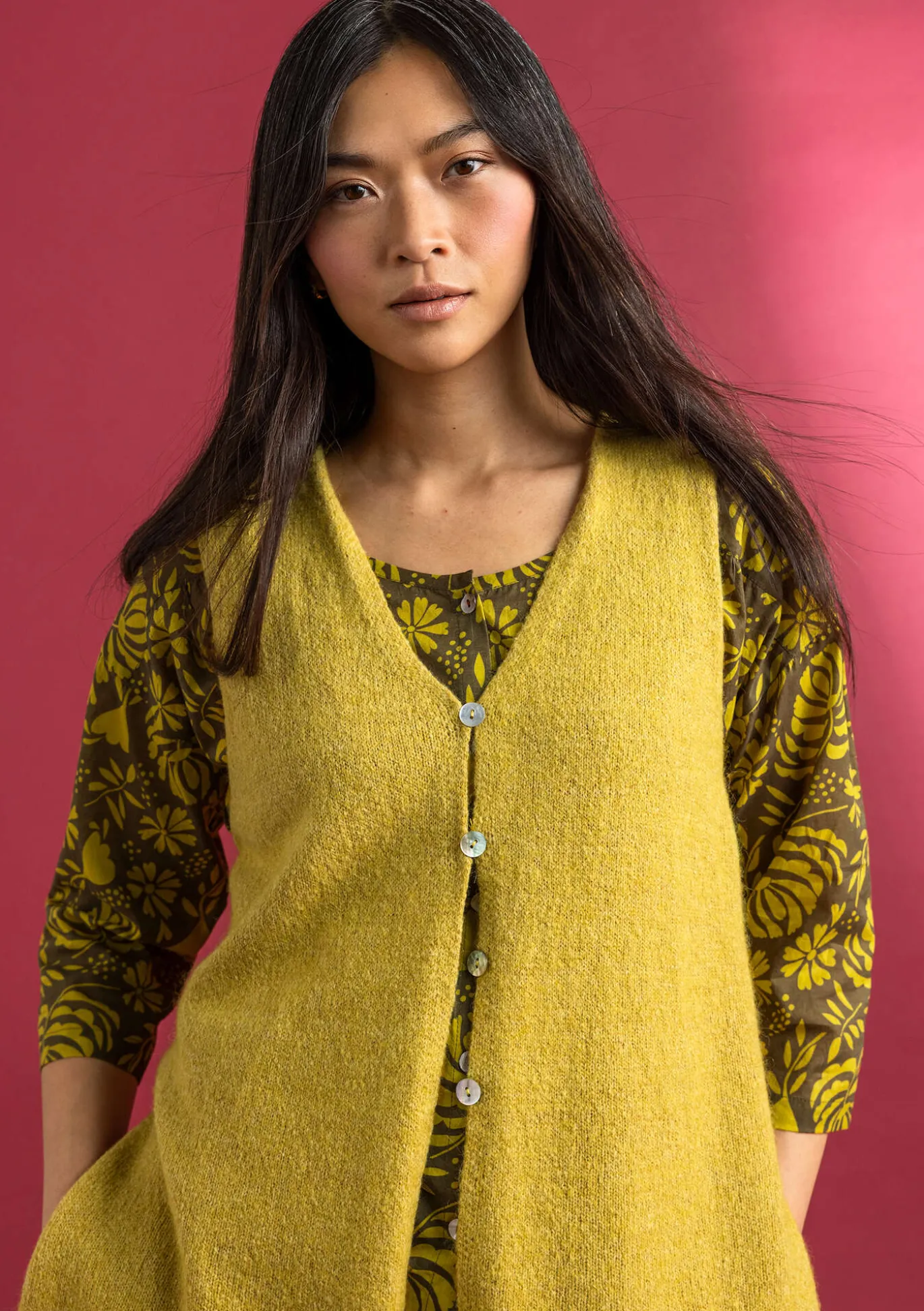 Strickweste aus Alpakagemisch