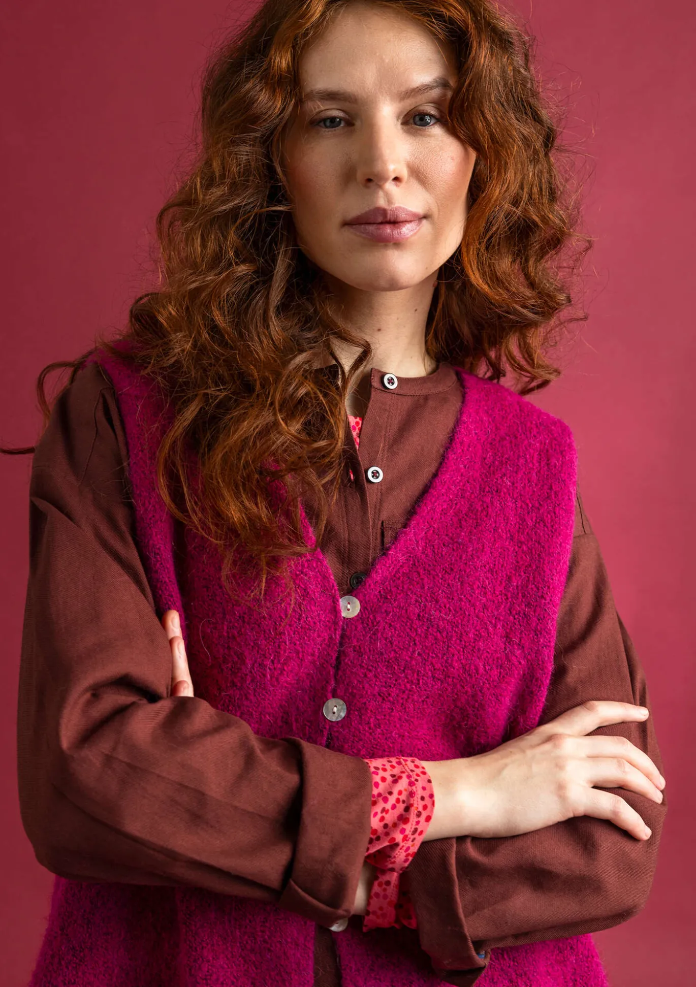 Strickweste aus Alpakagemisch