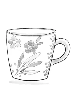 Tasse „Flower pots“ aus Keramik
