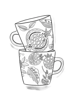 Tasse „Fruits“ aus Keramik