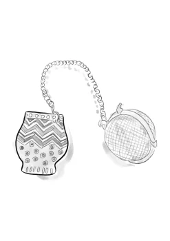 Teesieb „Flower pots“ aus Keramik/Metall