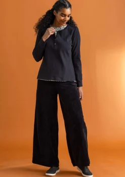 Velourshose aus Bio-Baumwolle/Recycling-Polyester