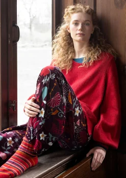 Velourshose „Fyrverkeri“ aus Bio-Baumwolle/Recycling-Polyester