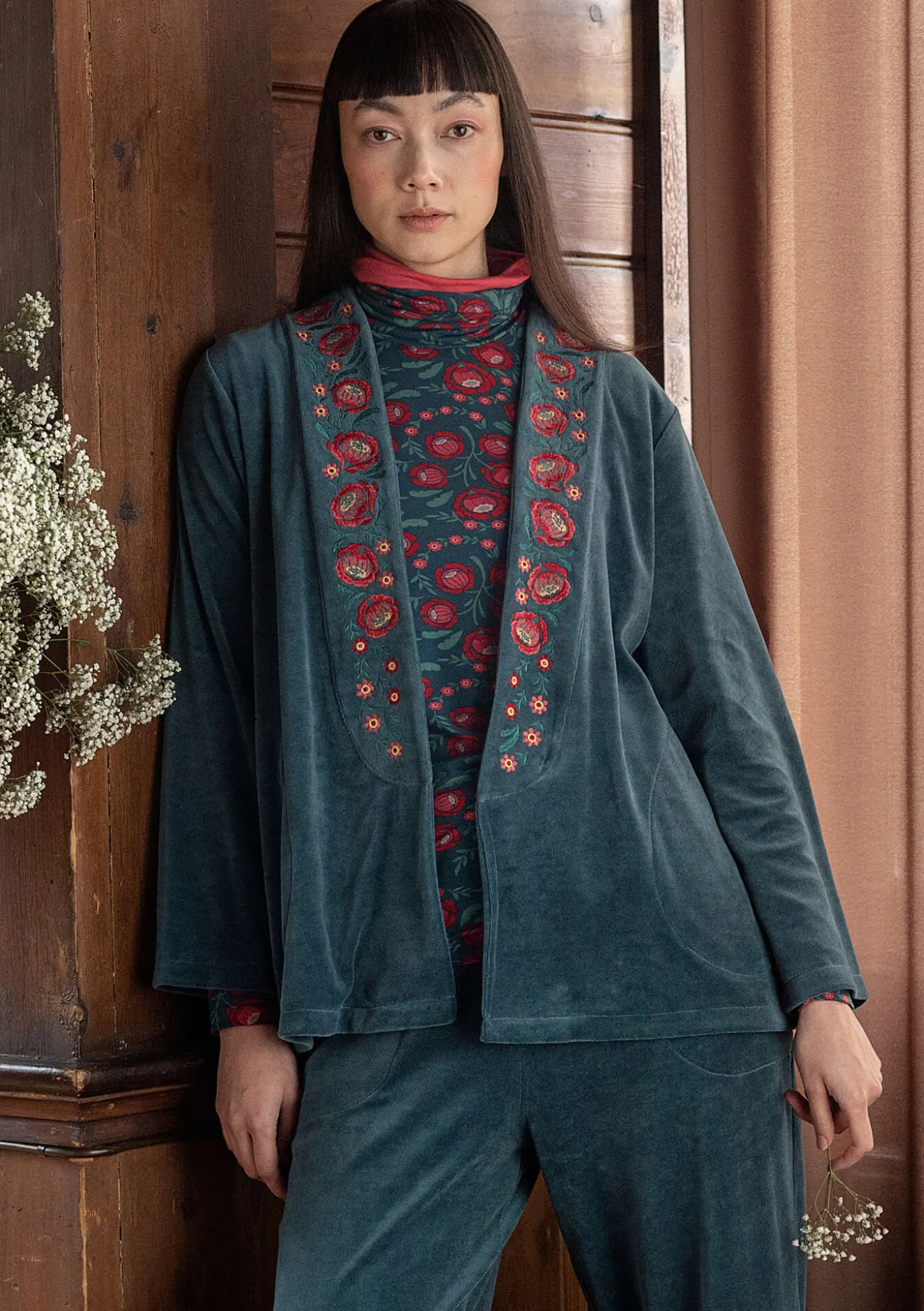 Veloursjacke „Nora“ aus Bio-Baumwolle/Recycling-Polyester