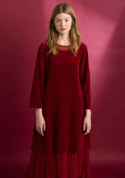 Velourstunika aus Bio-Baumwolle/Recycling-Polyester