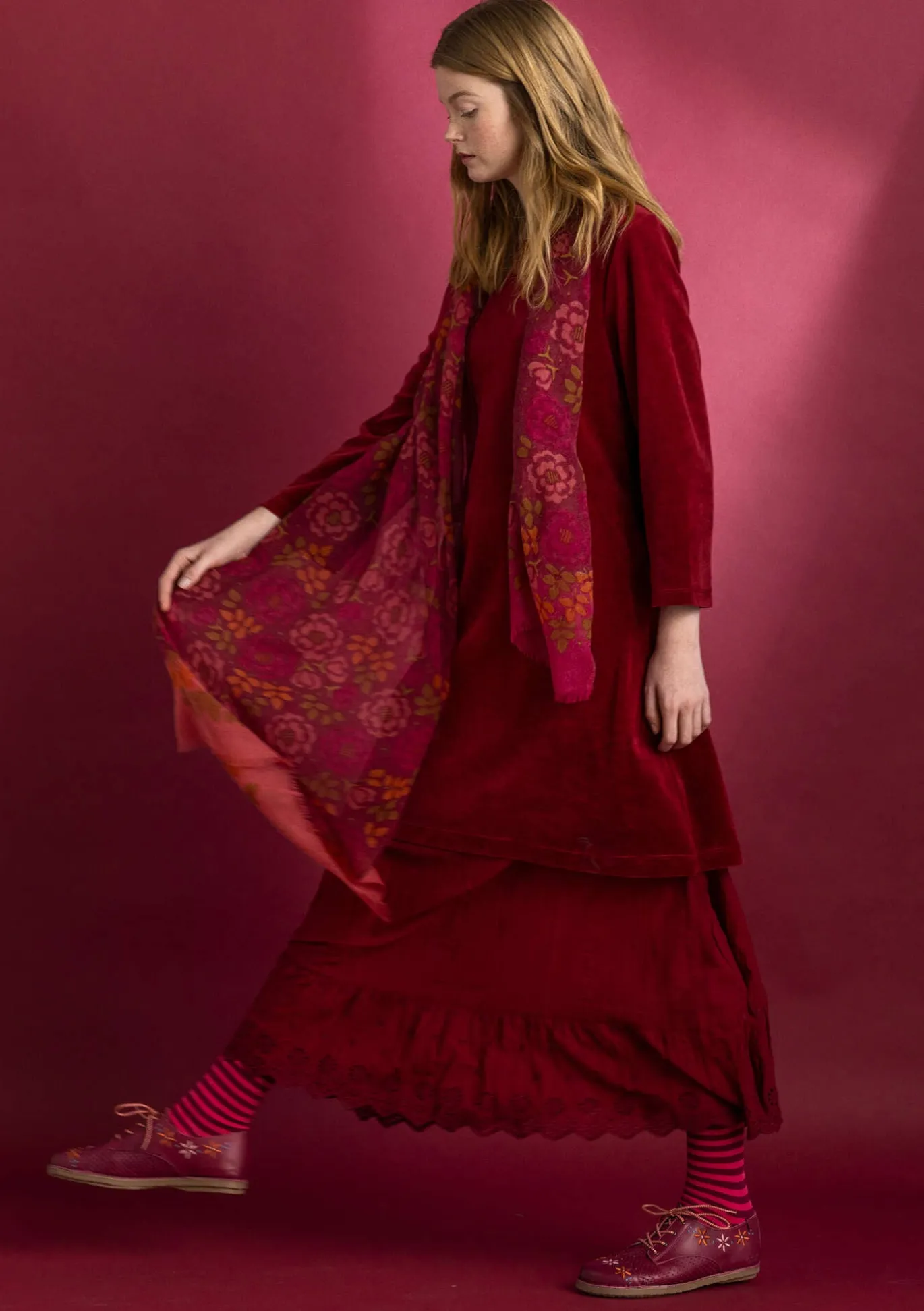 Velourstunika aus Bio-Baumwolle/Recycling-Polyester