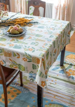 Wachstuch „Flower pots“ aus Bio-Baumwolle